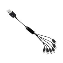 Cabo Multi USB C 6 Em 1 Divisor Carregador Para iPhone 15 Android Samsung Tablet Dispositivo Tipo C