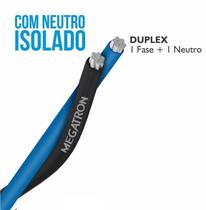 Cabo Multiplex Duplex 25mm 1Kv Preto e Azul Megatron Cabo Multiplex Duplex 25mm 1Kv Preto e Azul Megatron