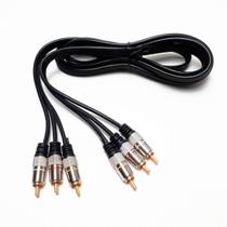 Cabo MXT 3 RCA + 3 RCA Metal 4mm 1,8m