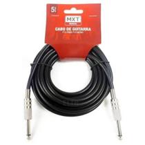 Cabo mxt de guitarra p10 macho+p10 macho od: 5,8mm preto 5m