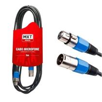 Cabo MXT P/ Microfone - Balanceado / DMX / Canon / XLR Macho / Femea - 5 Metros Cabo MXT P/ Microfone - Balanceado / DMX / Canon / XLR Macho / Femea - 5 Metros