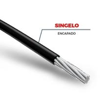 Cabo Nax 10mm Singelo Preto PVC 25m