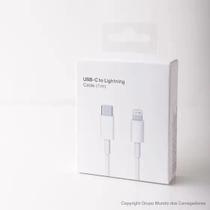 Cabo Novo USBC 1 Metro Turbo Lightning Branco Compativel com Iphone/11/12/13/14/ipad original/foxcom