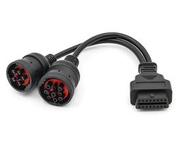 Cabo Obd2 Cummins Duplo 6/9 Pinos Adaptador linha pesada Trucks
