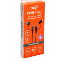 Cabo oex usb 4 em 1 preto ce303