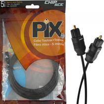 Cabo Óptico Digital Toslink - para Áudio Digital - 5 Metros - Chip SCE 018-9005 Cabo Óptico Digital Toslink - para Áudio Digital - 5 Metros - Chip SCE 018-9005