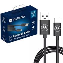 Cabo Original Motorola Usb-C 2 Metros - Motorola Razr, Edge 20 Lite, G200, G71, G41, G22, G32, G42 , G52, G62, G82, edge 30 Neo, edge 30