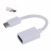 Cabo Otg Branco Tipo C Type C Pendrive Usb Fêmea