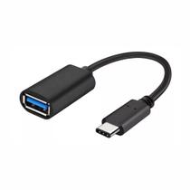 Cabo OTG Tipo-C x USB Femea Para Mouse, Teclado Pendrive