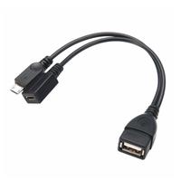 Cabo OTG USB Femea Micro USB Y