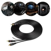 Cabo Ouro 5M RCA Blindado Macho 4 Saídas Módulo Adaptador Som Automotivo Áudio Vídeo Projeto Home Theater Caixa Estéreo Auxiliar Mesa de Som - Preto Cabo Ouro 5M RCA Blindado Macho 4 Saídas Módulo Adaptador Som Automotivo Áudio Vídeo Projeto Home Theater Caixa Estéreo Auxiliar Mesa de Som - Preto