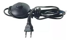 Cabo P/ Abajur C/ Interruptor Chão Pé Piso Preto 3mts Cabo P/ Abajur C/ Interruptor Chão Pé Piso Preto 3mts