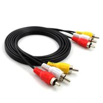 Cabo P/ Áudio e Vídeo Stereo 3 RCA + 3 RCA Macho 1,5 mts