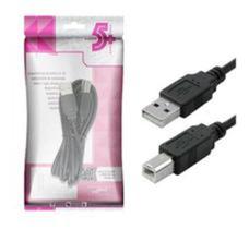 Cabo p/impressora usb 2.0 a macho x usb 2.0 b macho cristal tebera