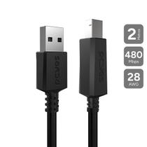 Cabo P/ Impressora Usb A 2.0 P/ Usb B 2.0 - 2 Metros - Puabm2-2 Cabo P/ Impressora Usb A 2.0 P/ Usb B 2.0 - 2 Metros - Puabm2-2