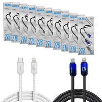 Cabo p/iPhone Lightning IOS para USB-C Dados e Carregamento Revenda - 10 Unid