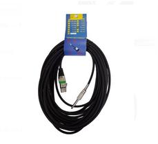 Cabo p/ Microfone P10 x XLR Emborrachado - 10 metros - JJF Cabo p/ Microfone P10 x XLR Emborrachado - 10 metros - JJF