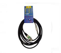 Cabo p/ Microfone P10 x XLR Emborrachado - 3 metros - JJF