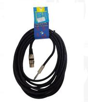 Cabo p/ Microfone P10 x XLR Tecido Rayon - 7 metros - JJF