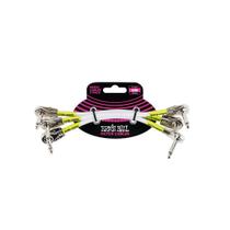 Cabo p/ pedal 15cm Plug Flat Pct C/3 P06052 Branco Ernie Ball