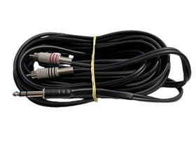 Cabo P10 2 Rcas Metal Mesa Amplificador 20 Metros