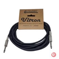Cabo P10 4m Ultron Mozart 1 x 30mm Preto Plug Metal Cromado