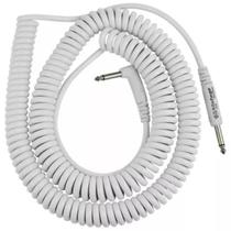 Cabo P10 Espiral Guitarra Baixo Violão 9,15m Mac Cabo Branco
