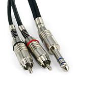 Cabo P10 Estereo Para 2 RCA Macho Santo Angelo - 15 Metros