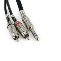 Cabo P10 Estereo Para 2 Rca Macho Santo Angelo - 4 Metros