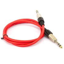 Cabo P10 Estereo Profissional - Vermelho 35 Mt