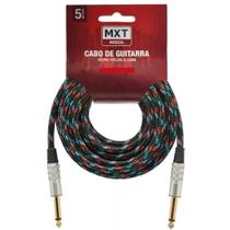 Cabo P10 Guitarra 5 metros Nylon Têxtil MXT