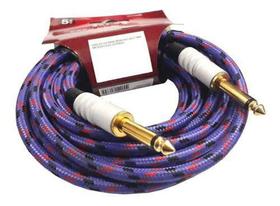 Cabo P10 Guitarra 5 metros Nylon Têxtil MXT