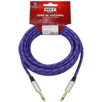 Cabo P10 Guitarra 5 metros Nylon Têxtil MXT