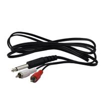 Cabo P10 Macho Mono para 2 X PLUG RCA Macho 1,8M Cabo P10 Macho Mono para 2 X PLUG RCA Macho 1,8M