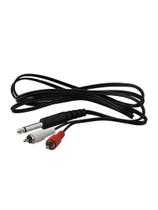 Cabo P10 Macho Mono Para 2 X Plug Rca Macho 1,8M