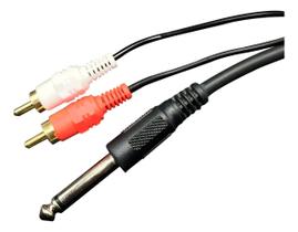 Cabo P10 Mono Para 2 Rca Audio Excelente Qualidade Mxt 1.8m
