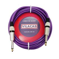 Cabo P10 P10 Mono Colorido 2 Metros P/ Equip. E Instrumentos