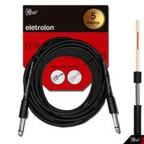 Cabo P10 P10 Mono Para Violão Guitarra Baixo 5m Metros - Eletrolon