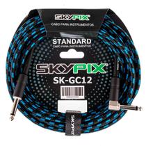 Cabo P10/P10L 5 metros Instrumentos Têxtil Skypix SK-GC12