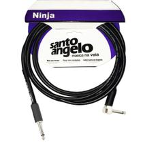 Cabo P10 / P10L para Instrumento 0,20 mm Preto Mod Ninja 20FT 6,10 Mt - Santo Angelo