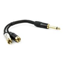 Cabo P10 Para 2 Rca Profissional Estereo - 20 Cm