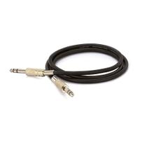 Cabo P10 para P10 Estereo Preto - 2 Metros