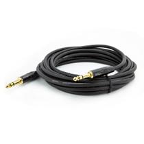 Cabo P10 para P10 Estereo Profissional - Preto 5 Metros Cabo P10 para P10 Estereo Profissional - Preto 5 Metros