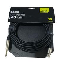 Cabo P10 para XLR 10m MXT Pro Series Ponta Dourada