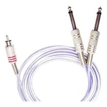 Cabo P10 Splitter Em Y Rca Mono P/ 2 P10 Mono 3m Blindado