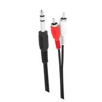 Cabo P10 Stereo 2 x RCA Macho 2m Níquel e Durabilidade