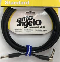 Cabo P10 X P10 L (90) -- Santo Angelo -- 4,57 metros (15FT) -- Acabamento em Tecido -- PRETO Cabo P10 X P10 L (90) -- Santo Angelo -- 4,57 metros (15FT) -- Acabamento em Tecido -- PRETO