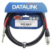Cabo p10m+xlr-f 5m datalink gd003 linha garage p/microfone desbalanceado