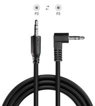 Cabo P2 3.5MM M para P2 3.5MM M 90 - Preto - 2M - P2PR-2