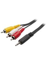 Cabo P2 4C + 3 Rca 1,8 Metros Niquel Para Dvd Automotivo... Cabo P2 4C + 3 Rca 1,8 Metros Niquel Para Dvd Automotivo...